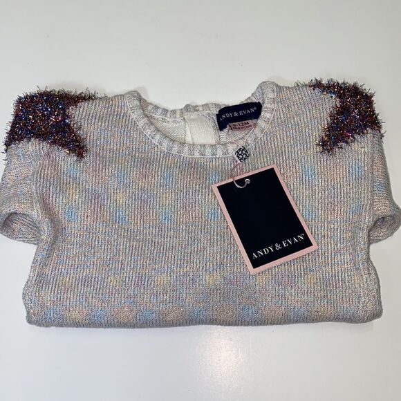 New Andy & Evan Girls Long Sleeve Sweater W/ Star - Picture 4 of 12